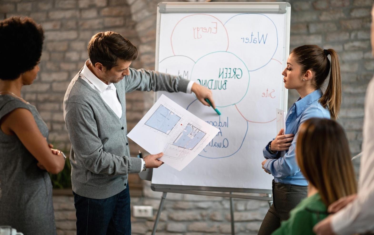 Team collaboration session focused on strategic startup financial planning